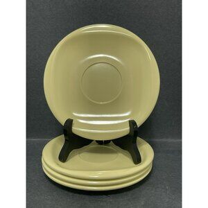Set Of 4 MCM Boontonware Yellow Melamine 6 Inch Bread Dessert Plates 1202-6 USA